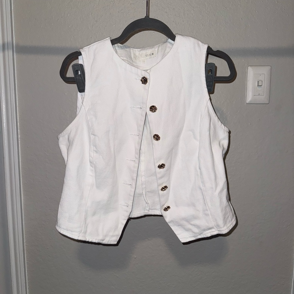 Zara Crisp White Vest